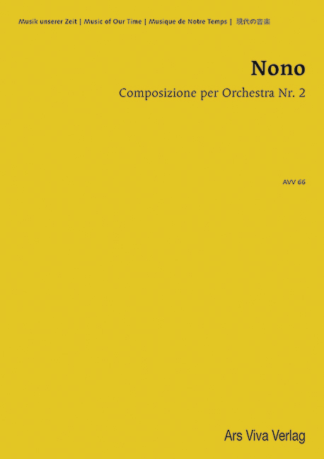 Composizione per orchestra no.2  für Orchester  Partitur