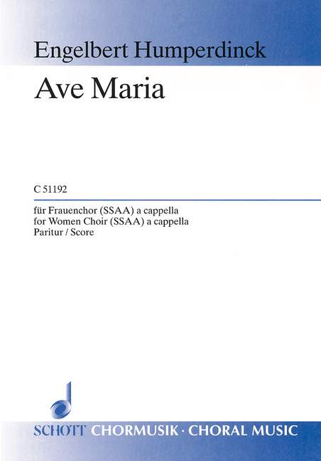Ave Maria  für Frauenchor a cappella und 2 Soli ad lib.  Partitur