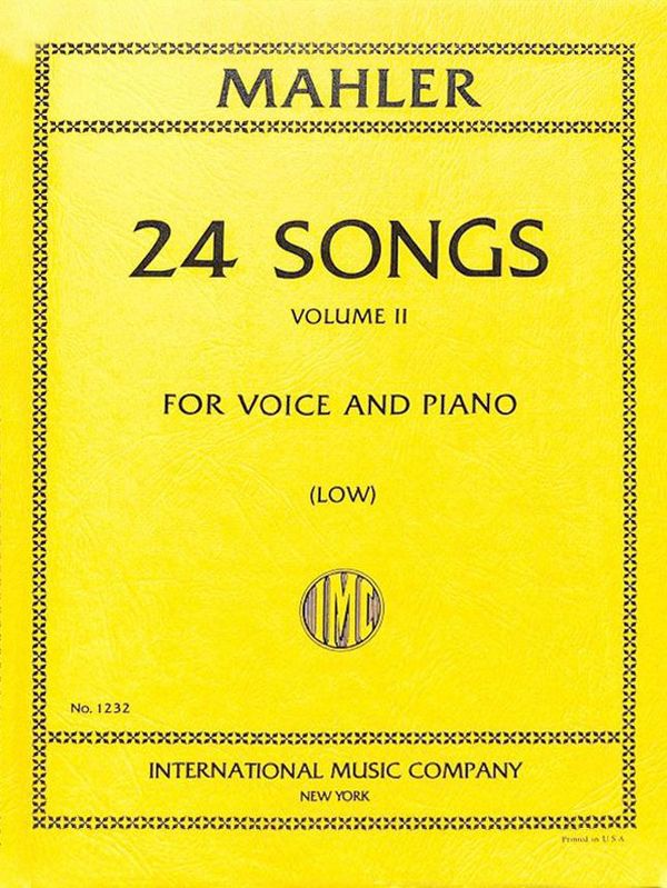 24 Songs Vol.2  for low voice and piano  