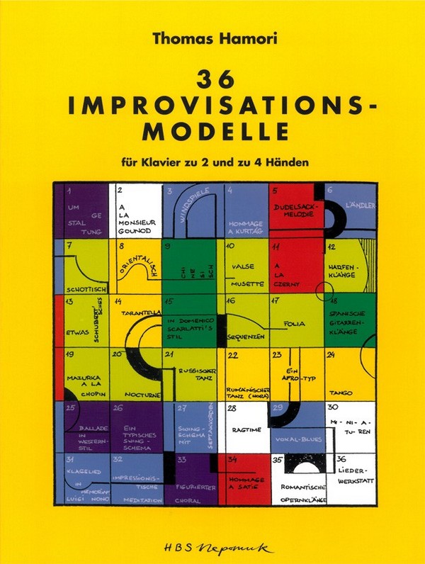 36 Improvisations-Modelle  für Klavier zu 2 und zu 4 Händen  