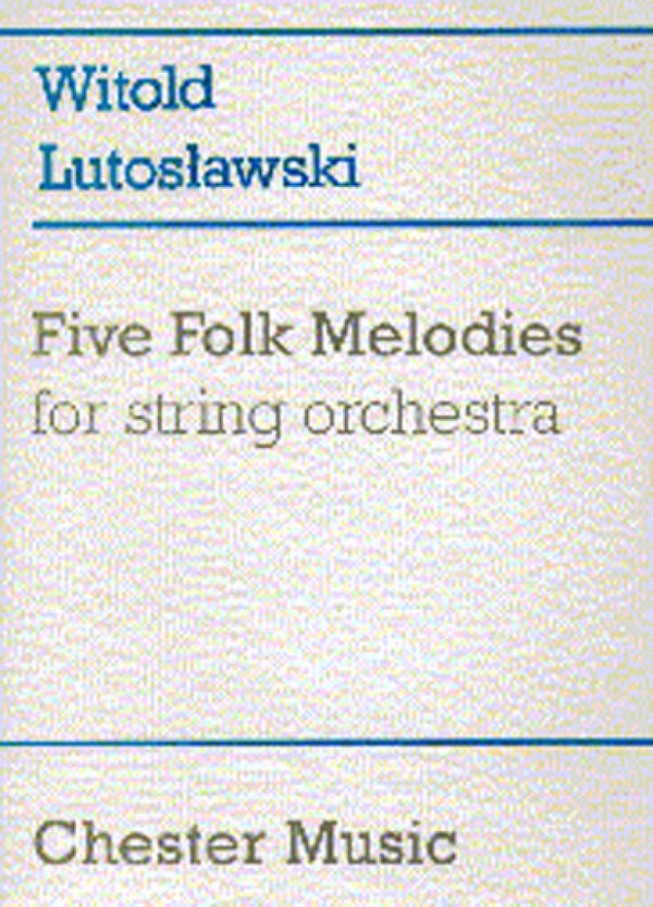 5 Folk Melodies for  string orchestra score  