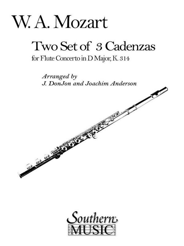 2 Set of 3 Cadenzas for flute concerto in D Major KV314  for flute  