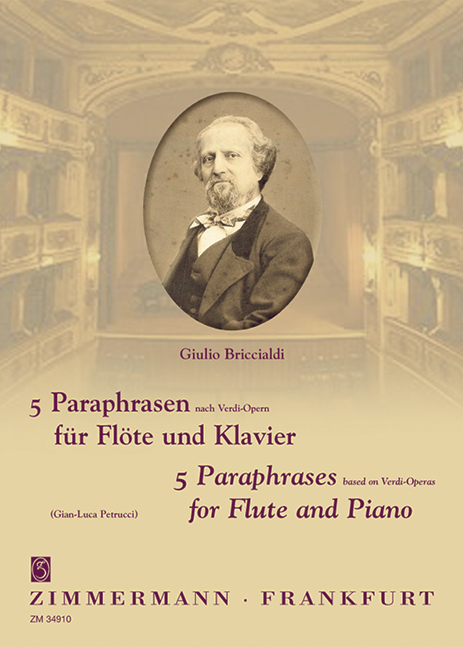 5 Paraphrasen nach Verdi Opern  für Flöte und Klavier  Partitur