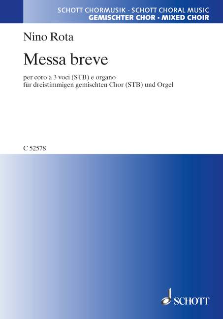 Messa breve  für gemischten Chor (STB) und Orgel  Partitur