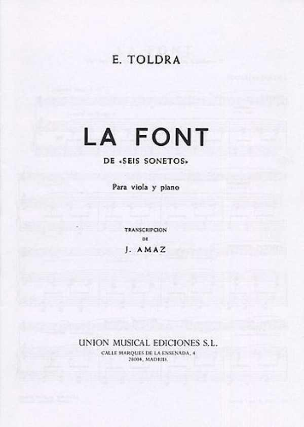 La Font para viola y piano    