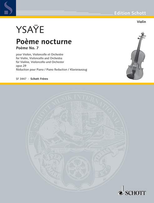 Poème nocturne op.29,7   pour violon, violoncelle et orchestre   pour violon, violoncelle et piano (Faksimile)