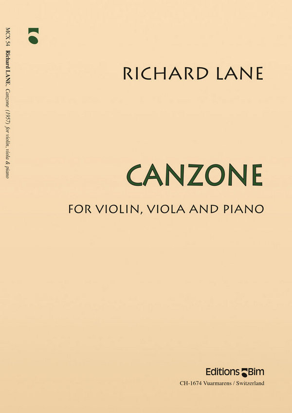 Canzone für Violine, Viola und Klavier  Stimmen  