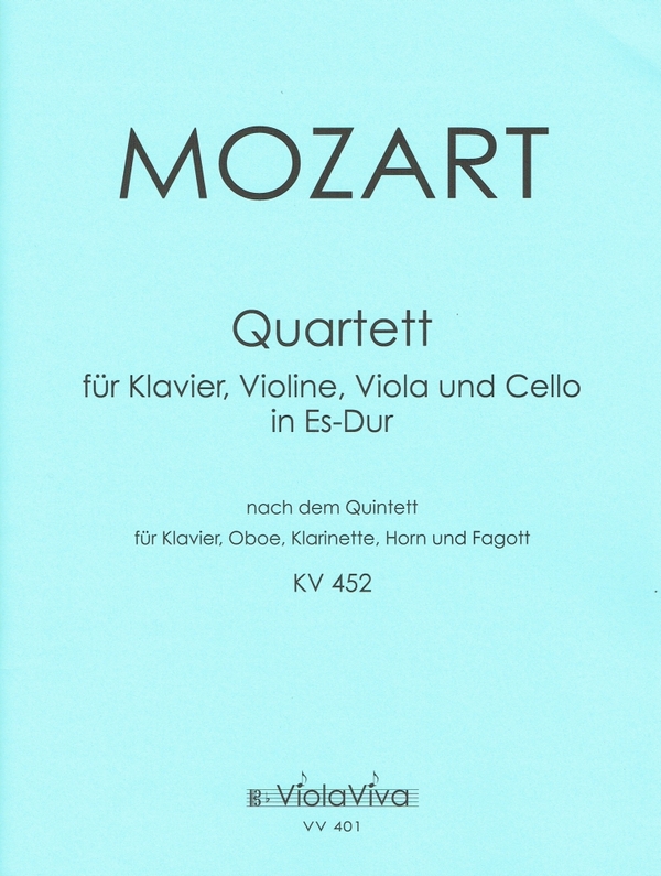 Quartett Es-Dur KV452 für Oboe, Klarinette, Horn, Fagott und Klavier