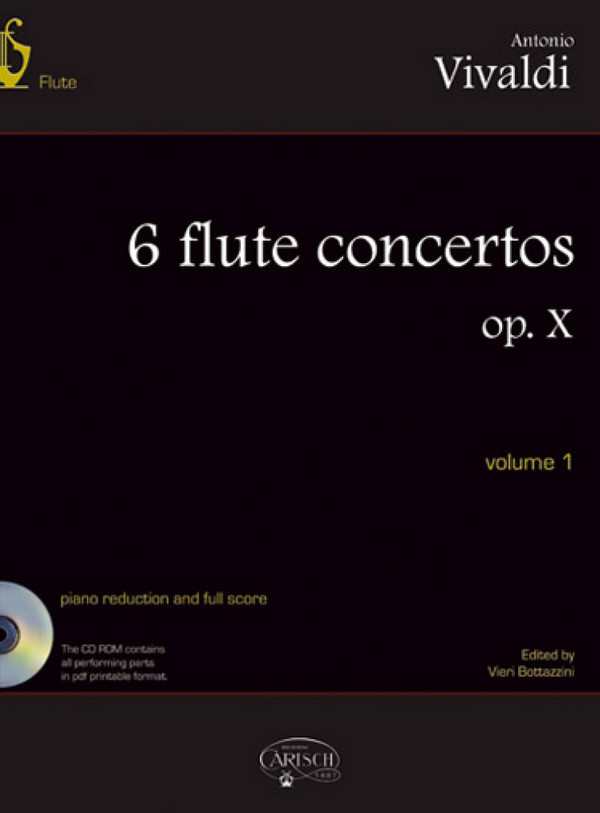 6 flute concertos op.10 vol.1 (nos.1-3)  (+CD-Rom) flute and piano reductions  and full scores