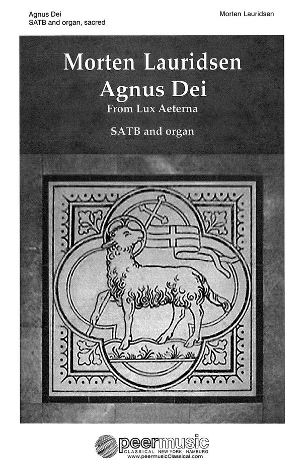 Agnus Dei  for mixed chorus and organ  score