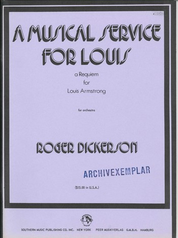 A musical Service for Louis  for orchestra  score