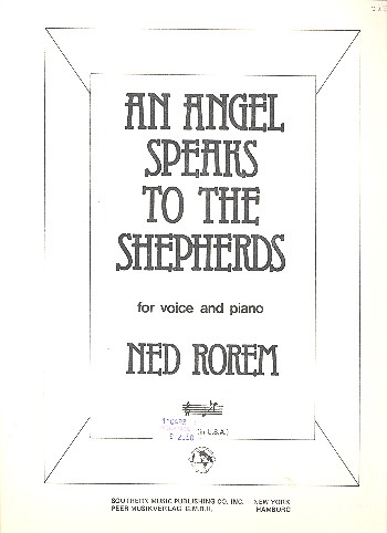 An Angel speaks  to the Shepherds  for voice and piano  