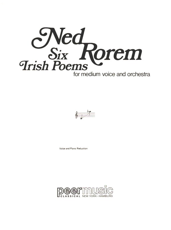 6 Irish Poems  for voice and piano  