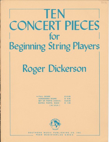 10 concert Pieces for beginning Ülayers  for string orchestra  score