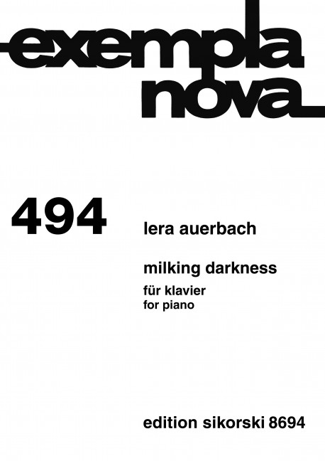 Milking Darkness  für Klavier  