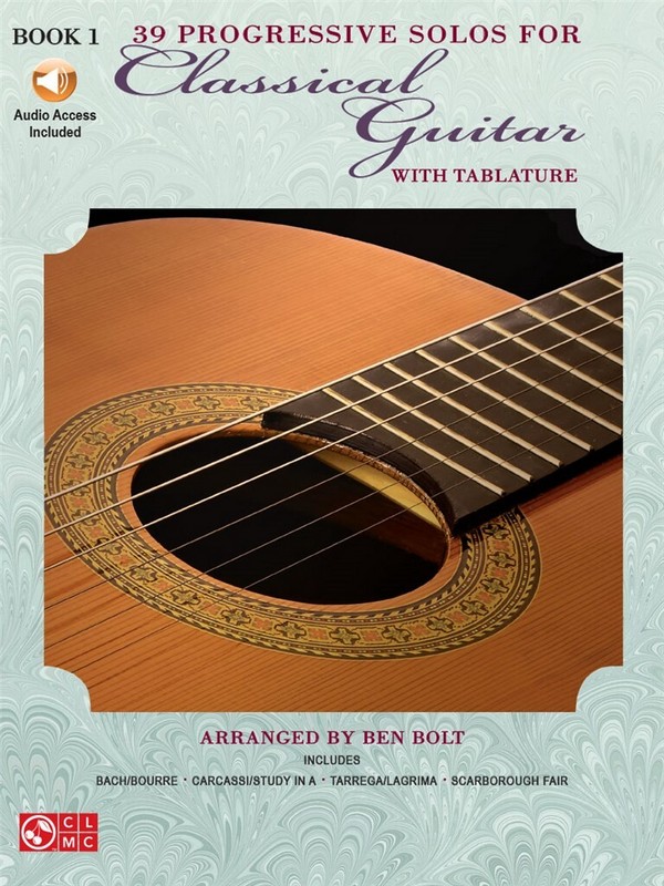 39 progressive Solos for classical  guitar vol.1 (+CD) Songbook  guitar/tablature
