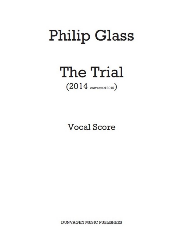 DU11088 The Trial    vocal score