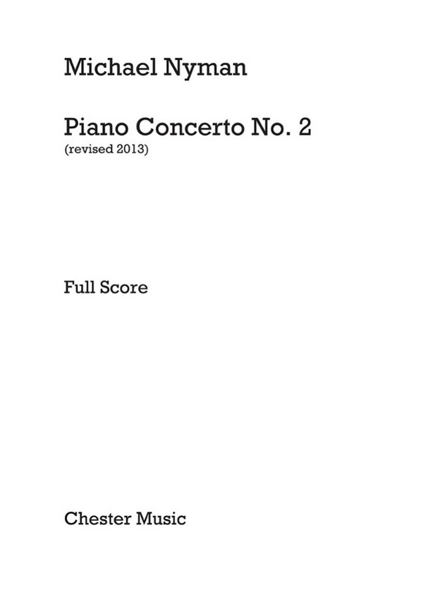 CH81323 Concerto no.2  for piano and orchestra  score