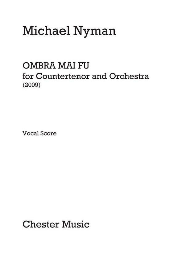 CH76109-01 Ombra mai fu  for countertenor and orchestra  solo part