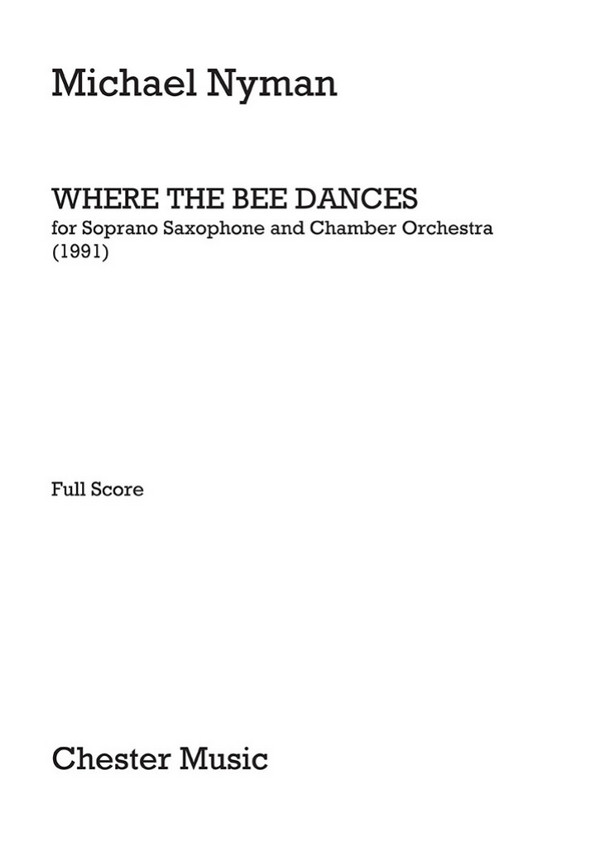 CH76296 Where the Bee dances  for saxophone  