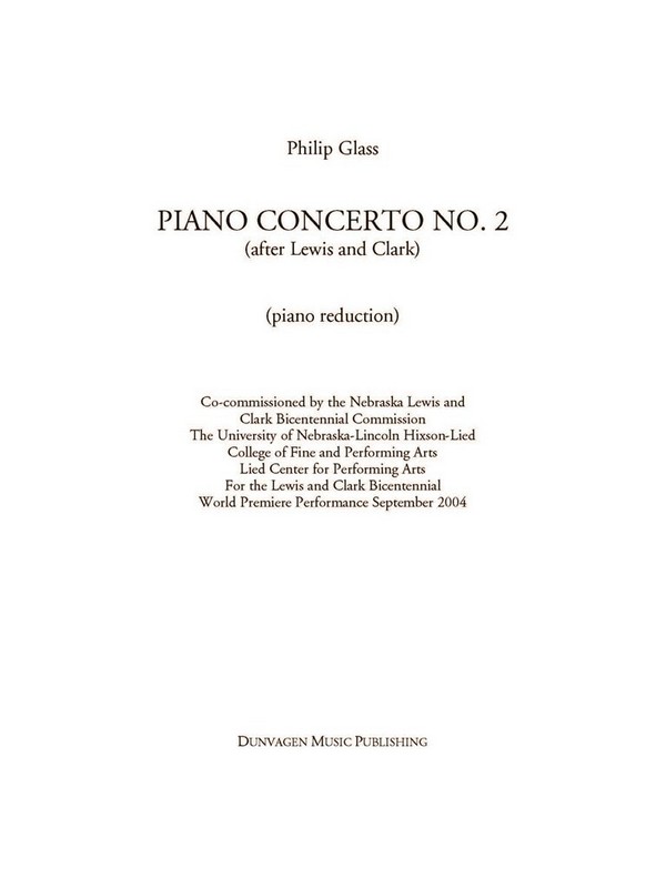Concerto no.2 for Piano and Orchestra  for 2 pianos  score,  archive copy