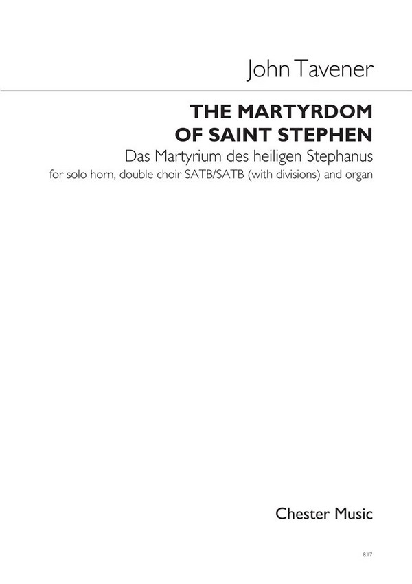 CH83226 The Martydrom of St. Stephen  for mixed chorus, horn and organ  