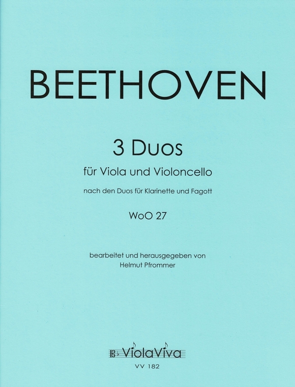 3 Duos WoO27  für Viola und Violoncello  2 Spielpartituren