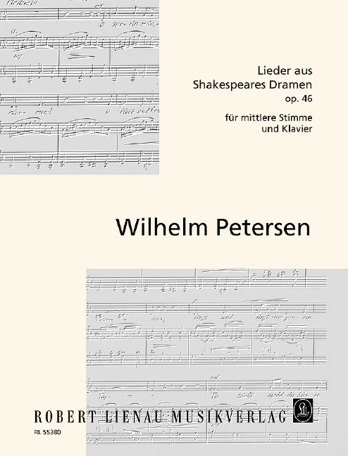 Lieder aus Shakespeares Dramen op.46  für Gesang (mittel) und Klavier  Partitur