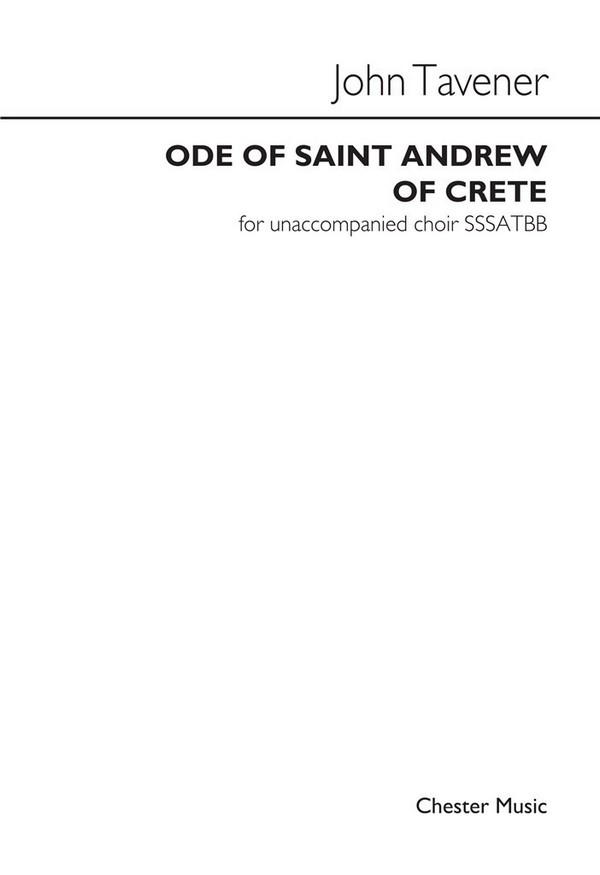 CH85734 Ode of Saint Andrew of Crete  for mixed chorus  