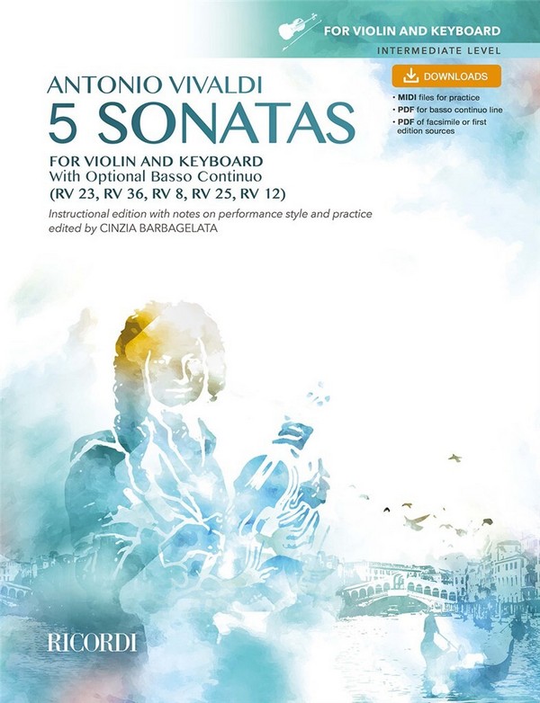 5 Sonaten (+Audio Online)  für Violine und Klavier  