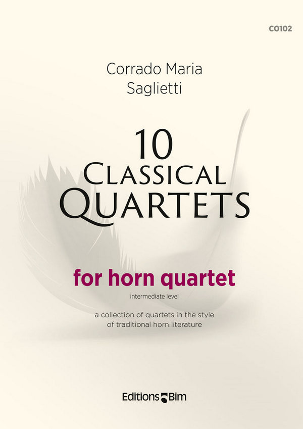 10 classical Quartets  for 4 horns in F  score and parts