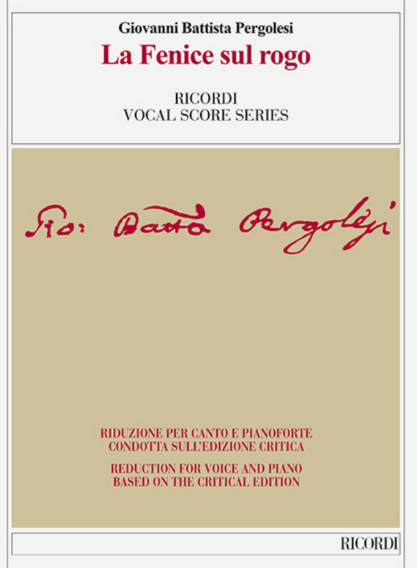 La Fenice sul rogo  for voice and piano  score (it/en)