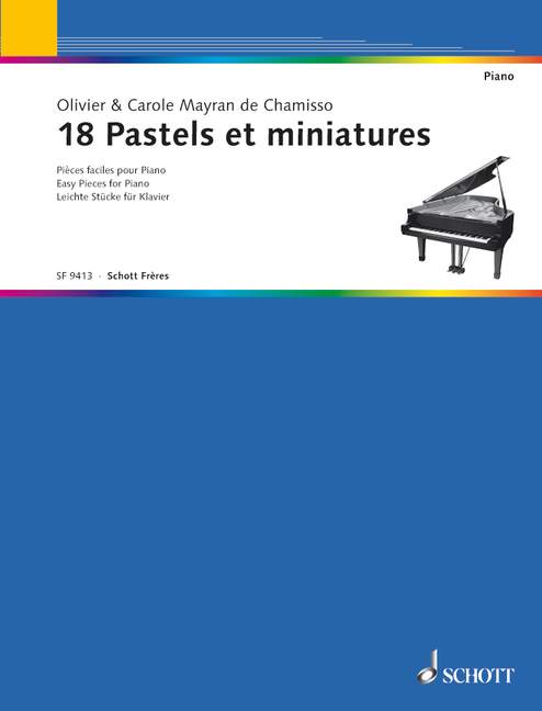 18 pastels et miniatures pour piano  tres facile  