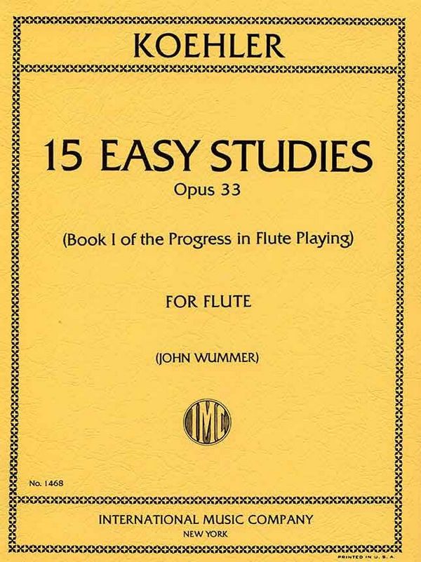 15 easy Studies op.33  for flute  