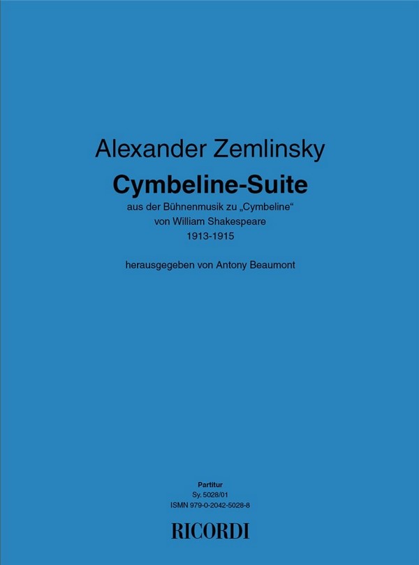 Cymbeline-Suite  für Orchester  Partitur