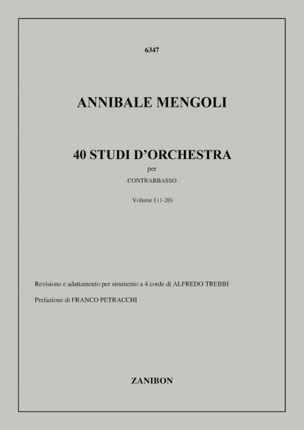 40 Studi d'orchestra vol.1 (1-20)  per contrabasso  