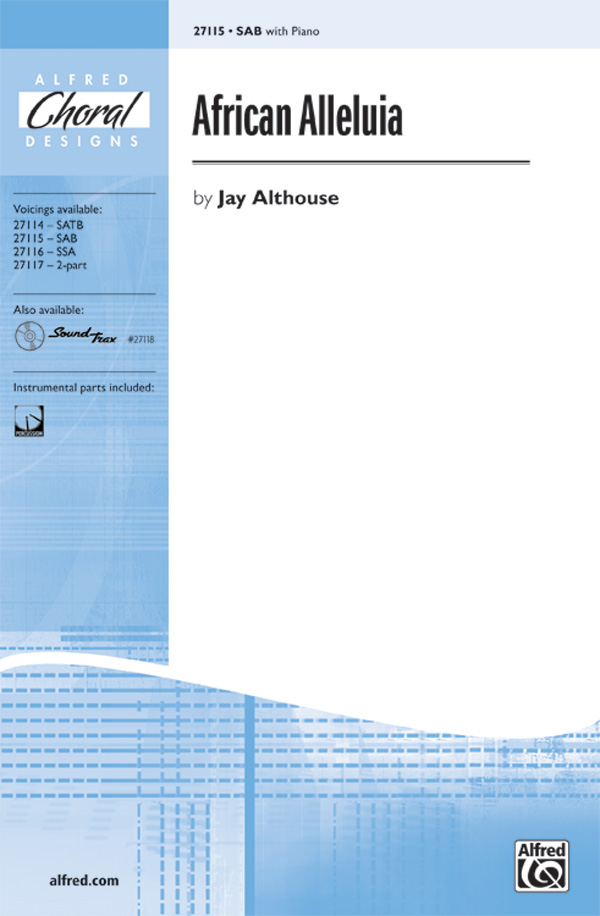 African Alleluia  for mixed chorus (SAB) and piano  score