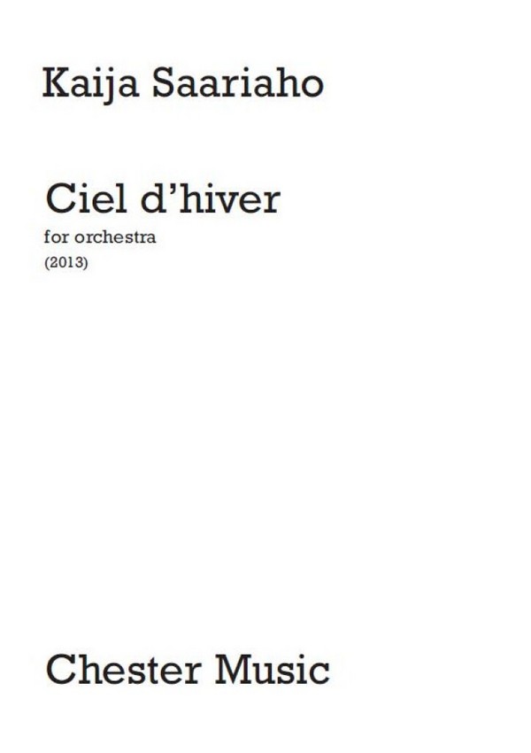 Ciel d'Hiver  for orchestra  score
