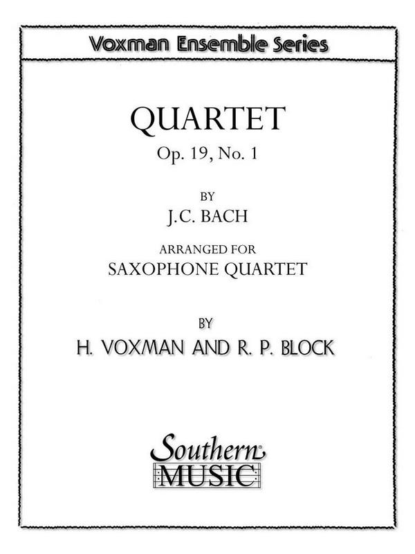 Quartet op.19 no.1  für Saxophonquartett  Partitur und Stimmen