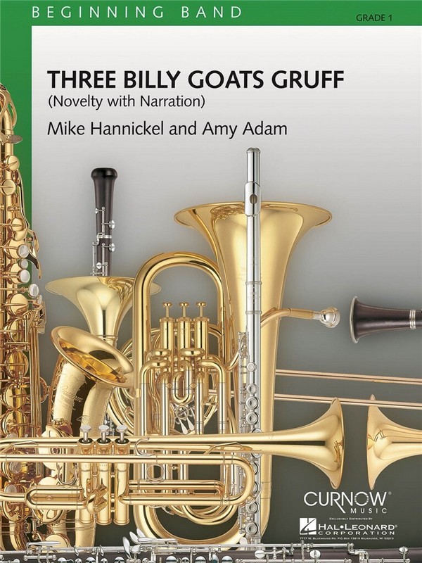 Amy Adam_Mike Hannickel, Three Billy Goats Gruff  Concert Band  Partitur + Stimmen
