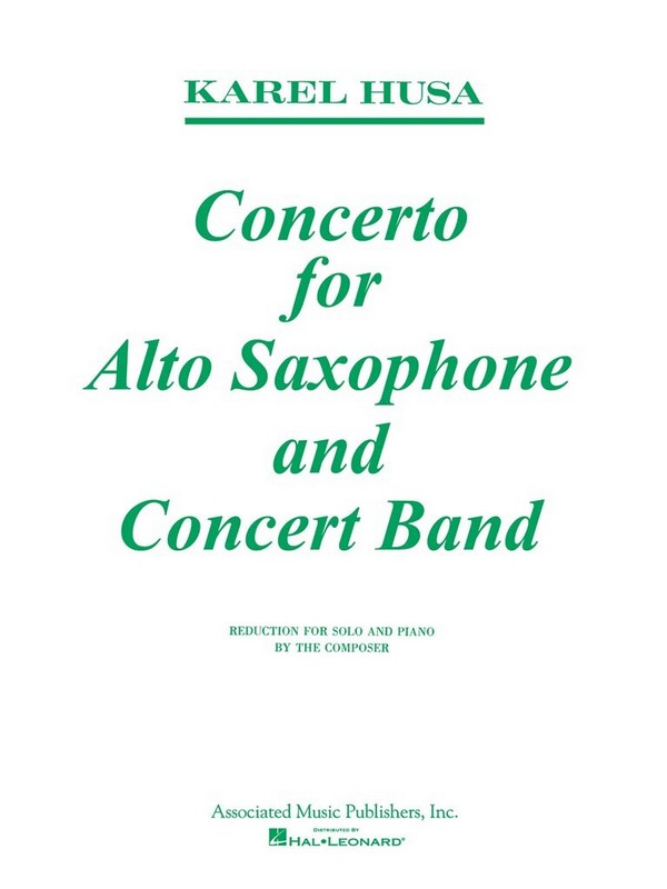 Concerto   for alto saxophone and concert band  reduction for alto sax solo and piano