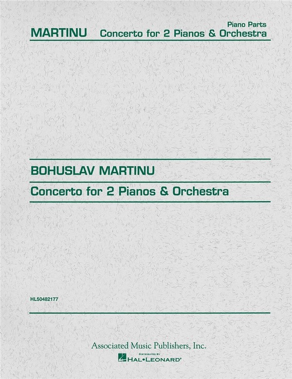 Concerto   for 2 pianos and orchestra  piano parts 