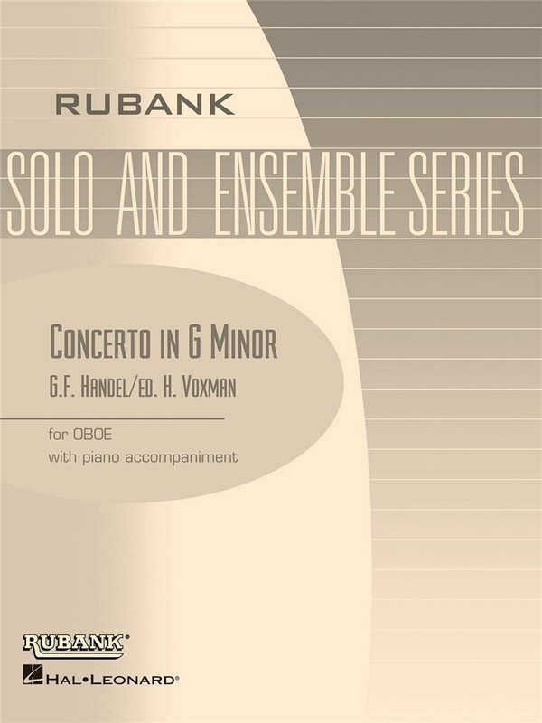  Concerto in G Minor  for oboe with piano accompaniment   