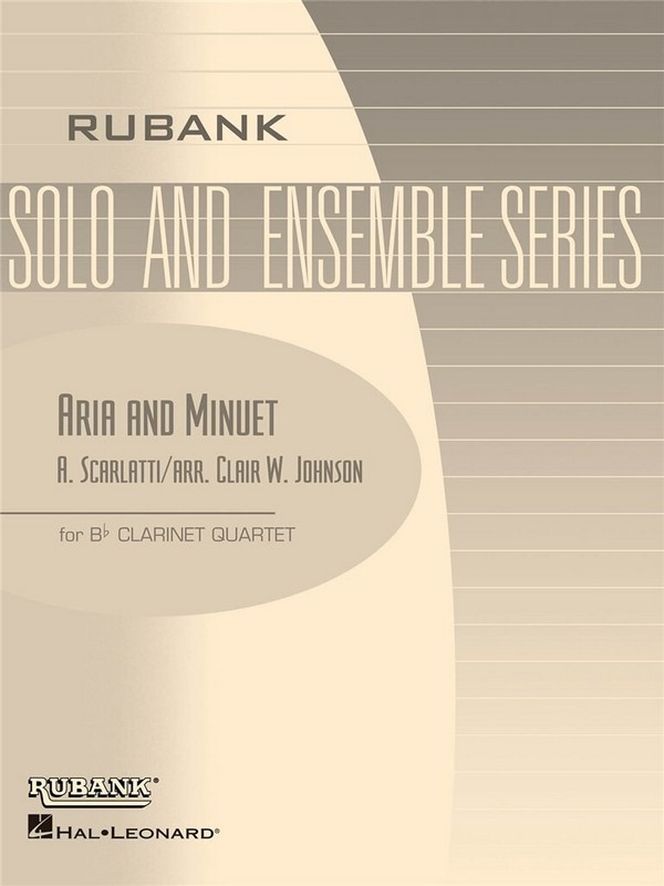 Alessandro Scarlatti, Aria and Minuet  Klarinettenquartett  Buch