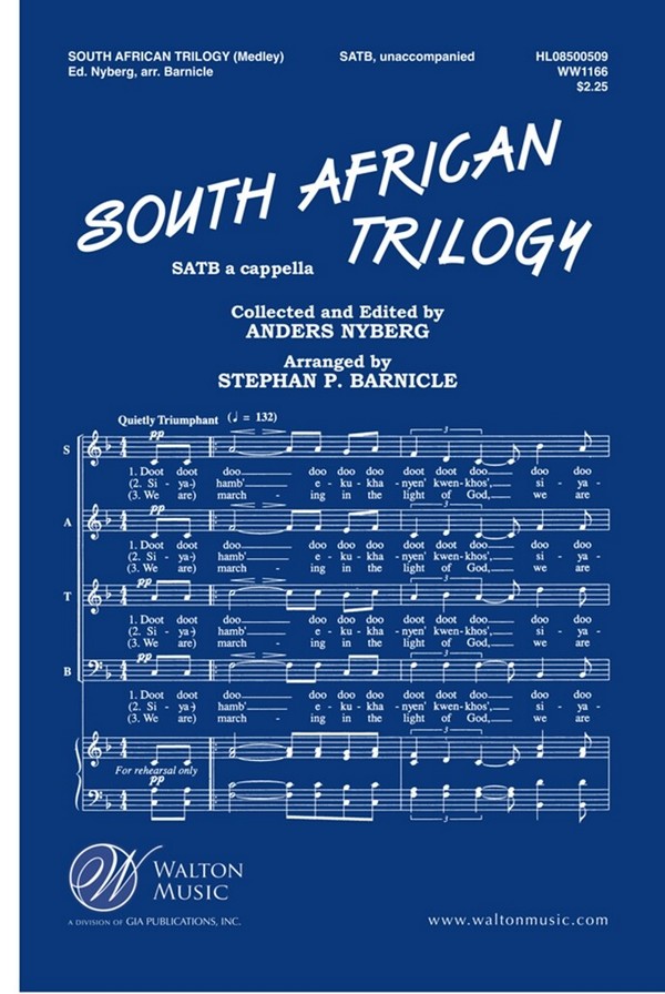 A South African Trilogy (Medley)  SATB a Cappella  Chorpartitur