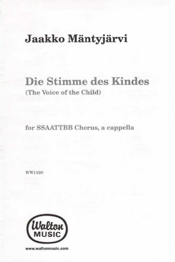 Die Stimme des Kindes  for mixed chorus (SSAATTBB) a cappella  vocal score (dt/en)