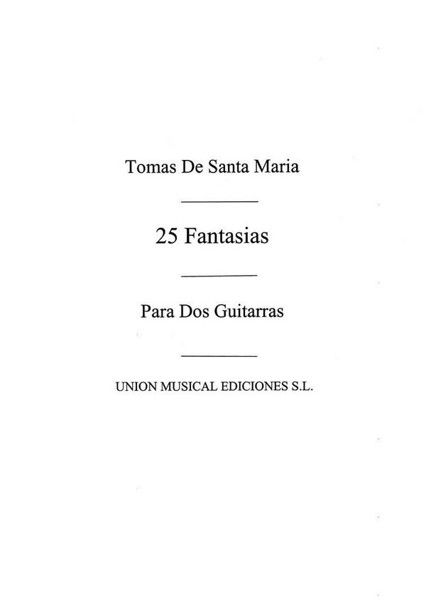 25 Fantasias For 2 Guitars  Gitarre  Buch