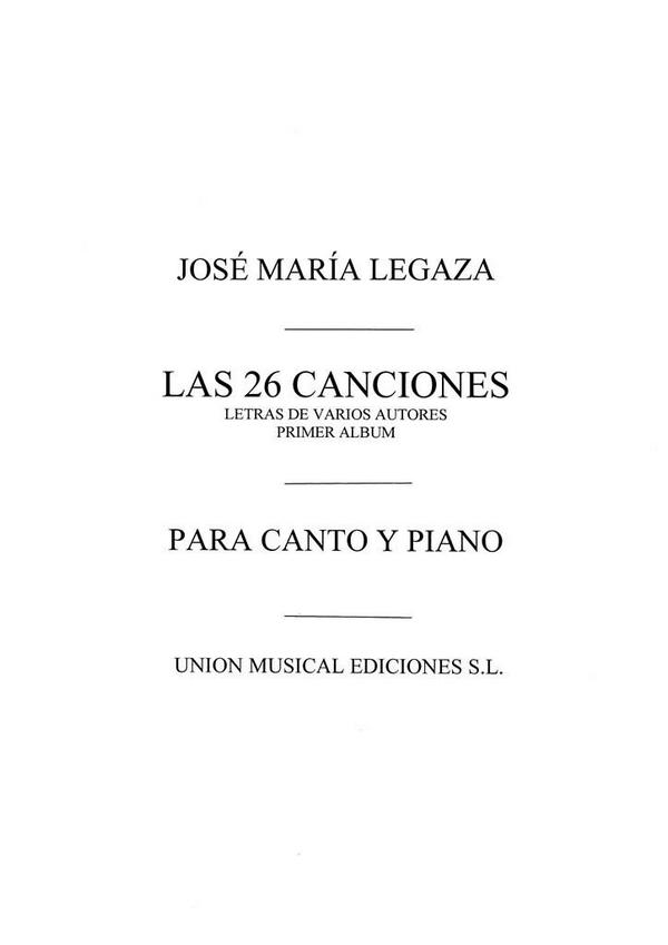 26 Canciones Volumen 1 y 2 for Voice and Piano  Vocal and Piano  Buch