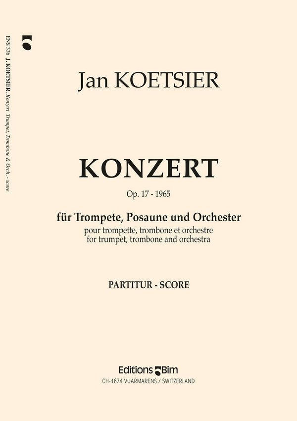  Konzert op.17 (1965)  für Trompete, Posaune und Orchester  Partitur