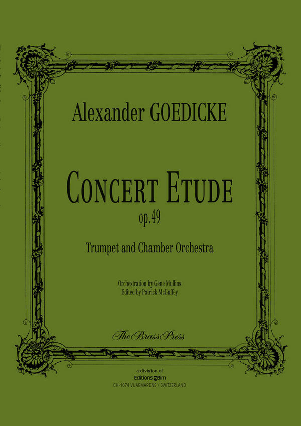 Concert Etude op.49  for trumpet and chamber orchestra  score